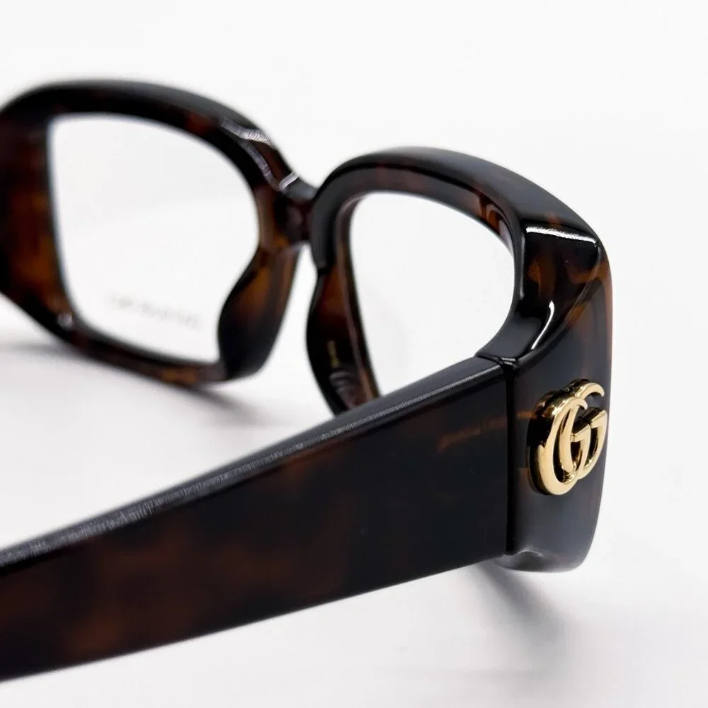 NEW GUCCI GG1406O OO2 EYEGLASSES WOMEN HAVANA RECTANGULAR EYEWEAR GUCCI